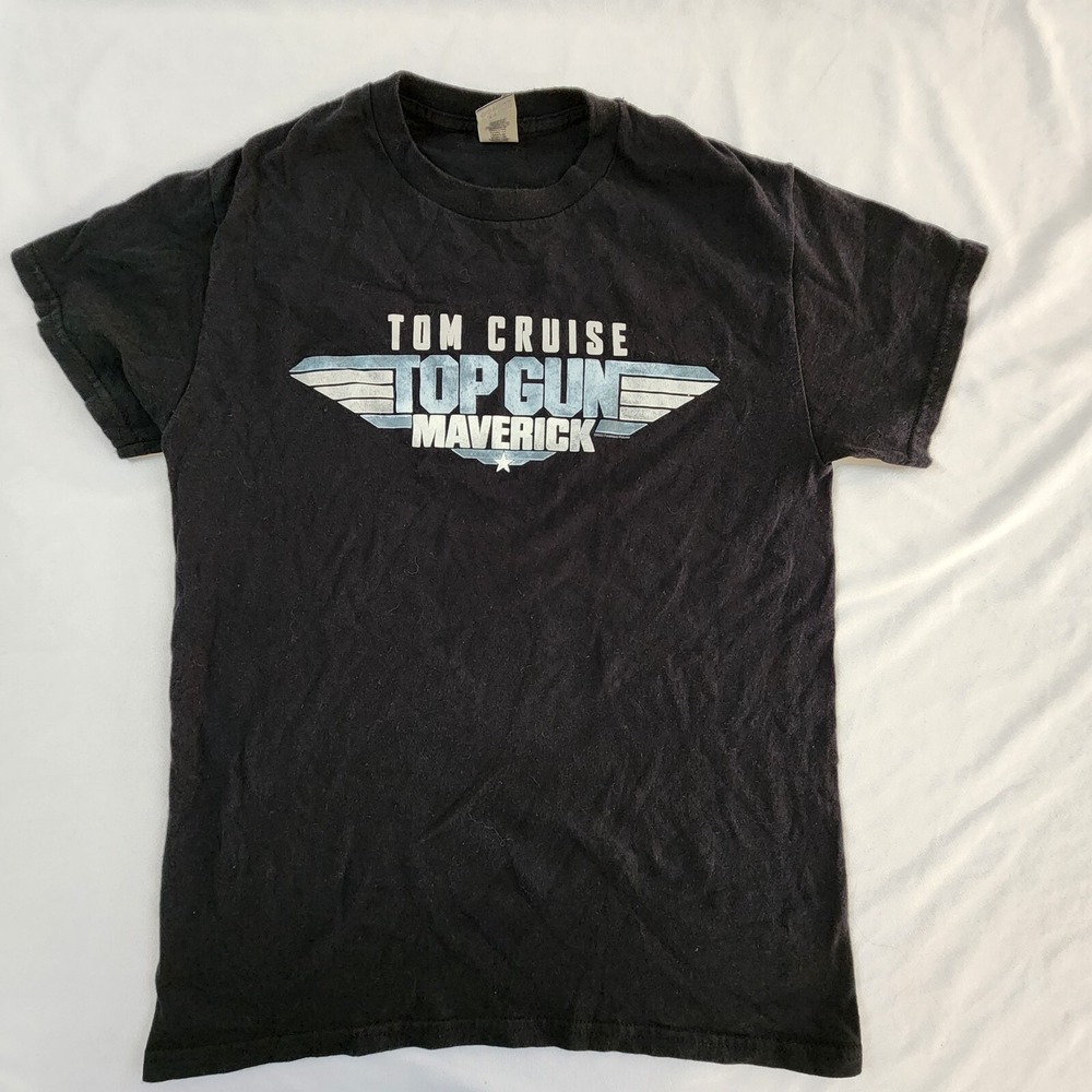 Top Gun Maverick Tom Cruise Black Short Sleeve T-Shirt Men's S